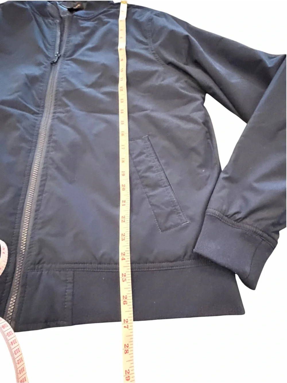 Banana Republic Mens Navy Blue Bomber Jacket Full Zip Flight Jacket Size Medium